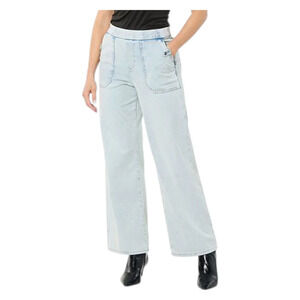 C Wonder by Christian Siriano Women's Stretch Trouser Sea Blue Wash - Tall